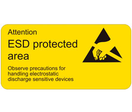 ESD Awareness Sign Attention ESD Protected Area