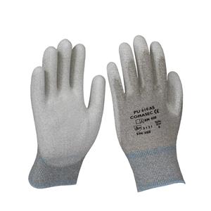 ESD carbon PU palm fit gloves